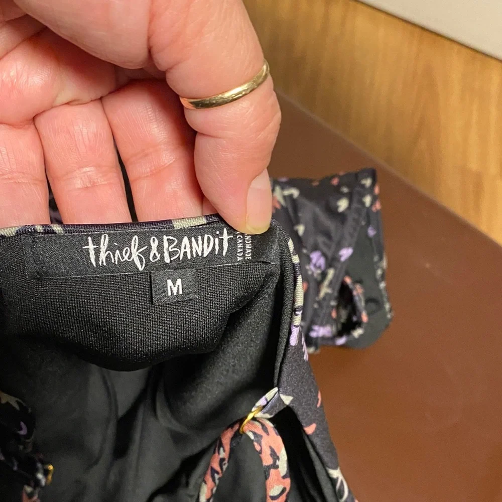 Floral Black One-Piece Swimsuit - Picture 5 of 5